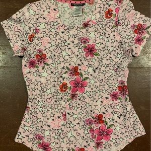 Heartsoul size medium pink scrub top